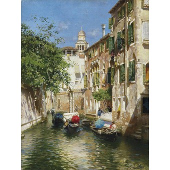 Гондолиери във Венециански канал (1912) РЕПРОДУКЦИИ НА КАРТИНИ